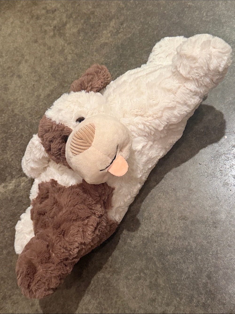 Aroma Home Brown Cream Dog Microwaveable Warming Plush Stuffed Animal